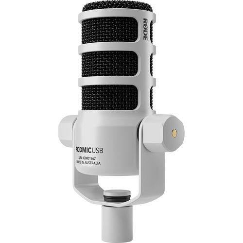 מיקרופון שידור דינמי Rode PodMic USB (White)