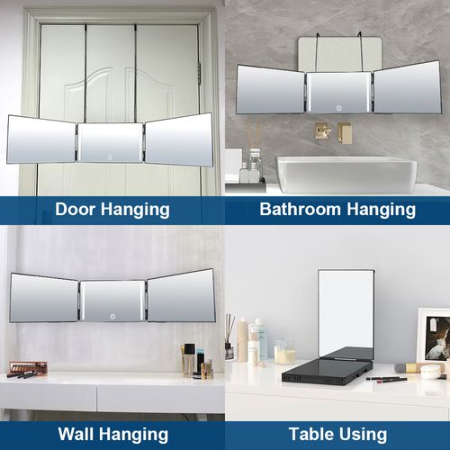 מראה עצמית משולשת עם תאורה STERNIK SELF MIRROR CY-043-1