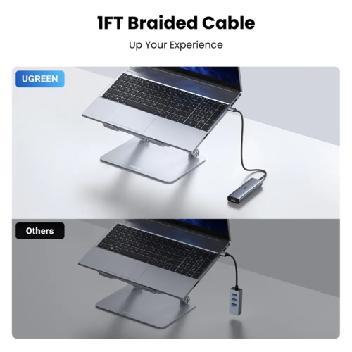 מולטיפורט UGREEN 6 IN 1 אפור