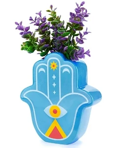 אגרטל חמסה צבעוני Lucky Hand – כחול