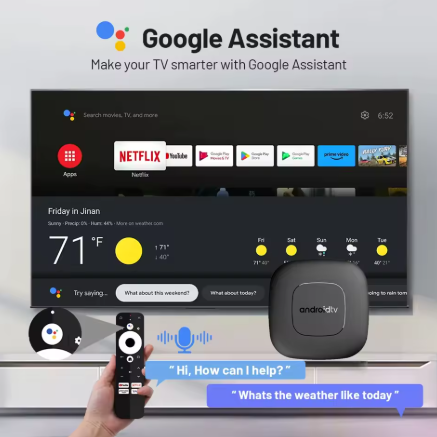  סטרימר חכם אנדרואיד TV BOX Android14 smart כולל שלט דגם T1 TV BOX