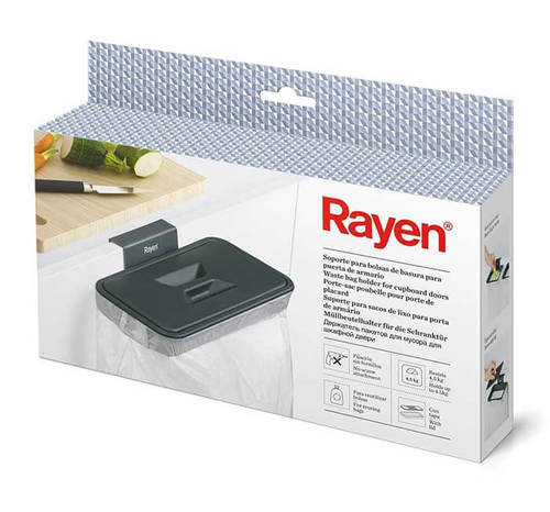 מתקן לשקיות אשפה נתלה על דלת עם מכסה - RAYEN