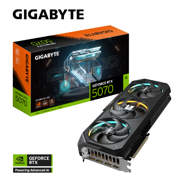 כ.מסך GIGABYTE GeForce RTX 5070 GAMING OC 12G