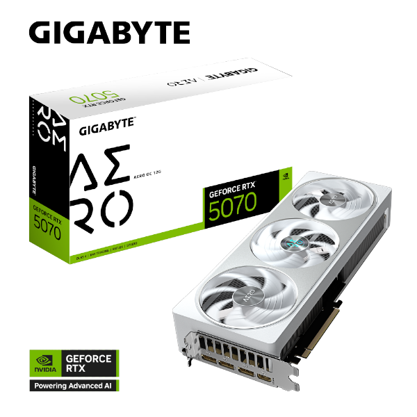 כ.מסך GIGABYTE GeForce RTX 5070 AERO OC 12G