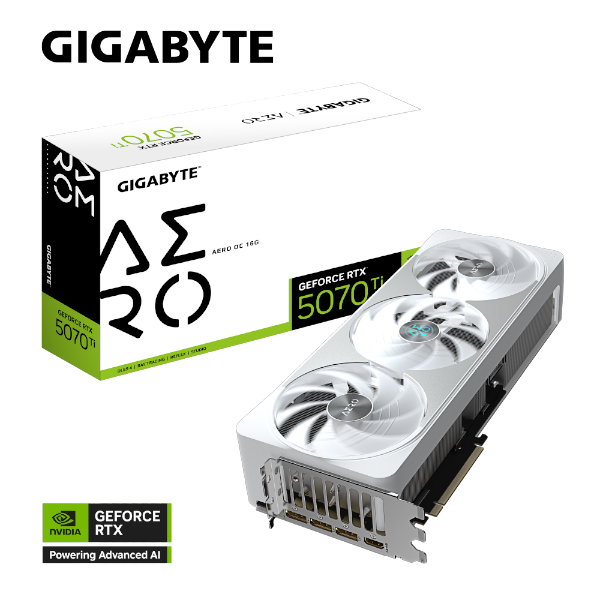 כרטיס מסך GIGABYTE GeForce RTX 5070 Ti AERO OC 16G