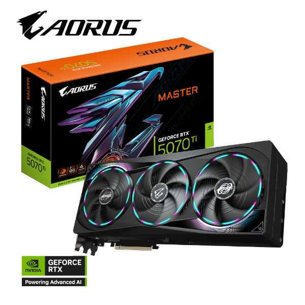 כרטיס מסך GIGABYTE AORUS GeForce RTX 5070 Ti MASTER 16G