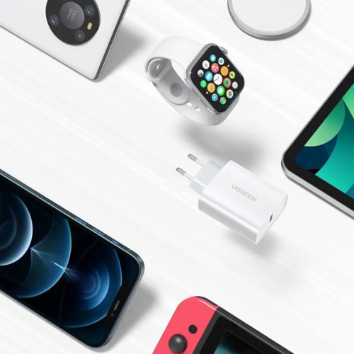 מטען קיר עם טעינה מהירה USB-C PD 20W שחור