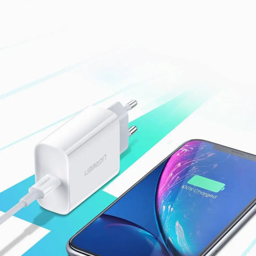 מטען קיר עם טעינה מהירה USB-C PD 20W שחור