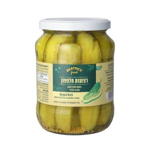 רצועות מלפפון חמוץ לכריכים 670 גרם