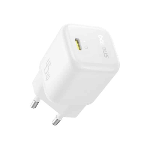 מטען Baseus PicoGo GaN Fast Charger 1C 45W EU - לבן