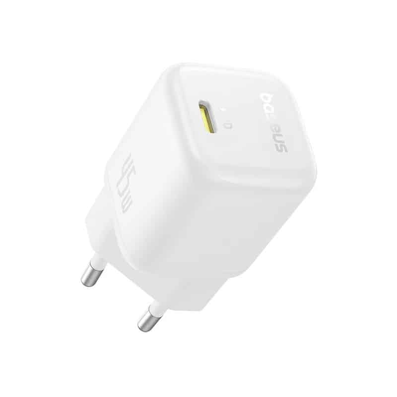 מטען Baseus PicoGo GaN Fast Charger 1C 45W EU - לבן