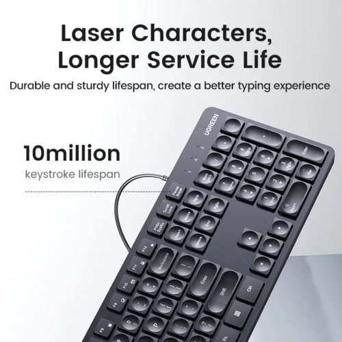 מקלדת חוטית UGREEN שחור