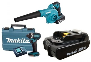 מברגה DTD152 + מפוח DUB185 כולל 2 סוללות 1.5AH ומטען מבית Makita מקיטה