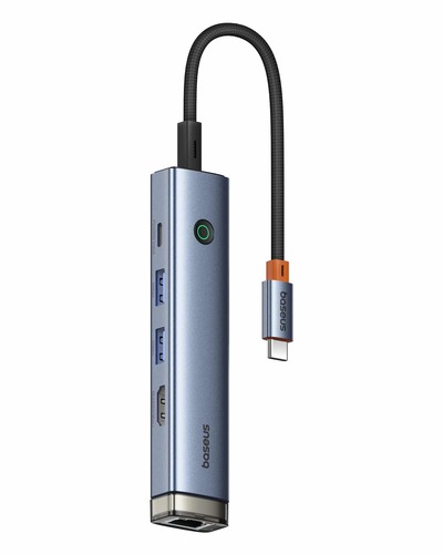 תחנת עגינה Baseus UltraJoy 5-Port HUB HDMI 4K@30Hz USB3.03 PD1 RJ45