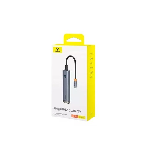 תחנת עגינה Baseus UltraJoy 5-Port HUB HDMI 4K@30Hz USB3.03 PD1 RJ45