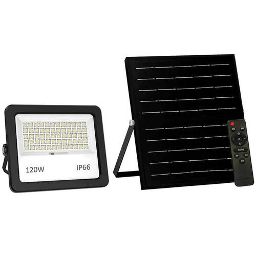 תאורת הצפה סולארית 120W כולל פאנל סולארי ושלט דגם SEMICOM SOLA