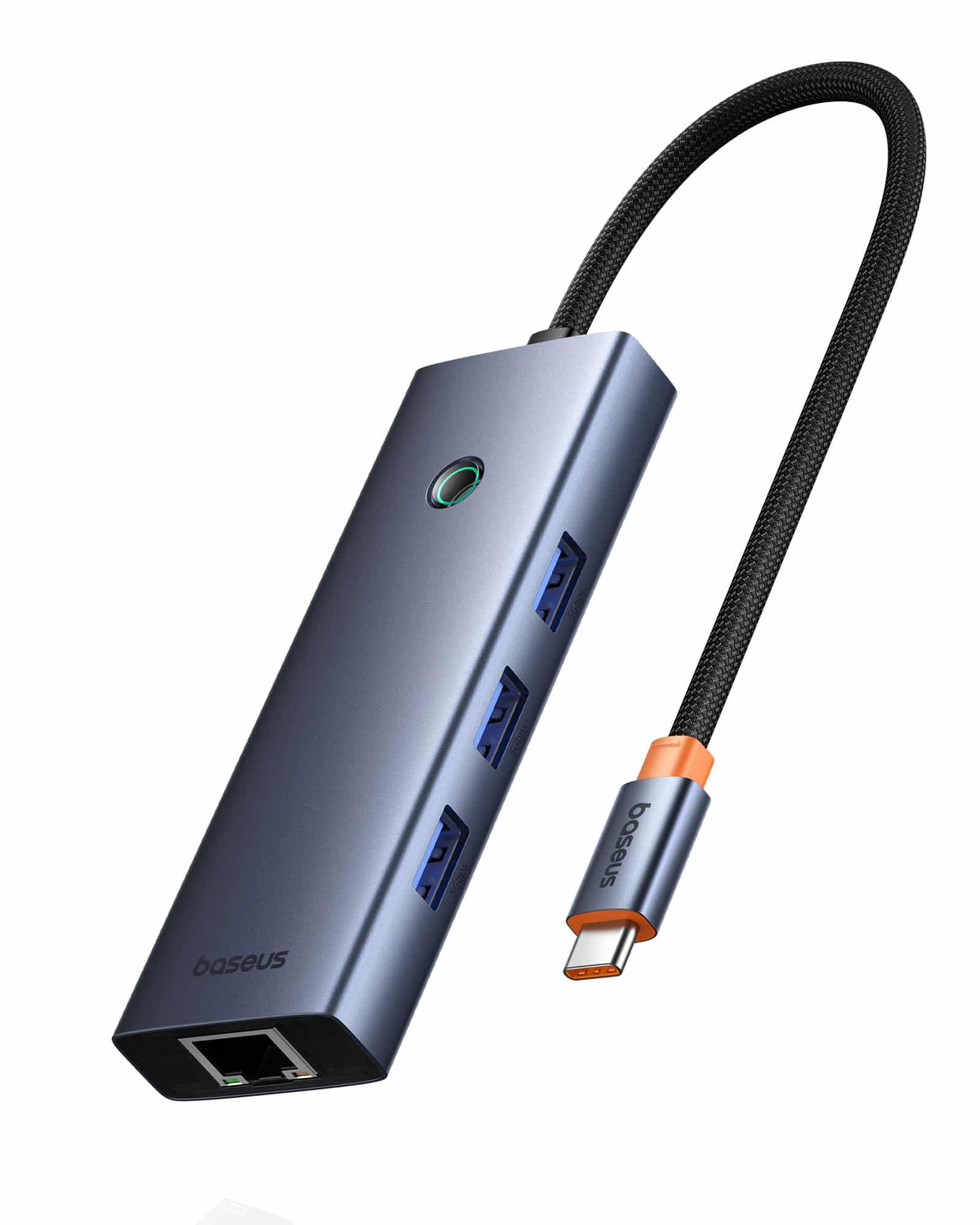 תחנת עגינה Baseus UltraJoy HUB Adapter Type-C to USB3.03 RJ451 PD*1