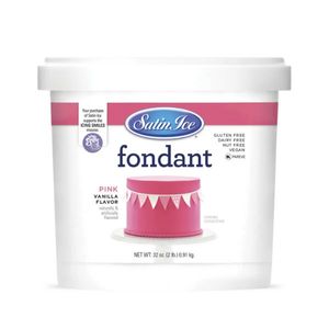 בצק סוכר ורוד 0.9 ק"ג סאטין אייס