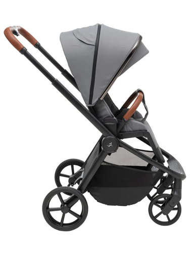עגלת תינוק משולבת סיילו פלטיניום 2025 CIELO Platinum - שלדת כרום מושחר- ריפוד אפור ידית חומה ספורטליין