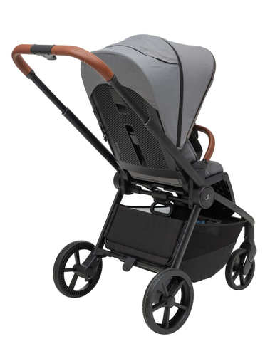 עגלת תינוק משולבת סיילו פלטיניום 2025 CIELO Platinum - שלדת כרום מושחר- ריפוד אפור ידית חומה ספורטליין