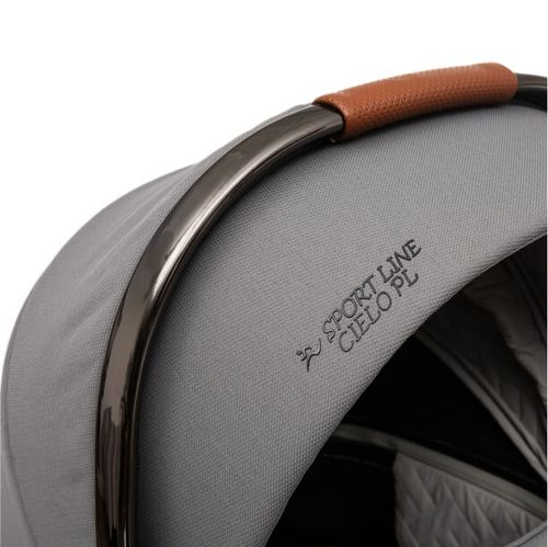 עגלת תינוק משולבת סיילו פלטיניום 2025 CIELO Platinum - שלדת כרום מושחר- ריפוד שחור ידית שחורה ספורטליין