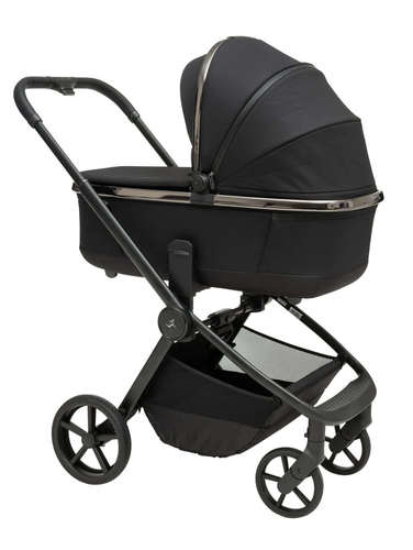 עגלת תינוק משולבת סיילו פלטיניום 2025 CIELO Platinum - שלדת כרום מושחר- ריפוד שחור ידית שחורה ספורטליין