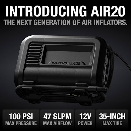 מדחס אויר 12V דיגיטלי עד 100PSI, חיבור מצבר נוקו NOCO AIR 20 מק”ט: 2080184