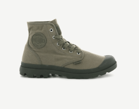 נעלי פלדיום קנבס חצי בצבע ירוק | 40-47 | PALLADIUM US PAMPA HIGH DUSKY GREEN 02352-308-M