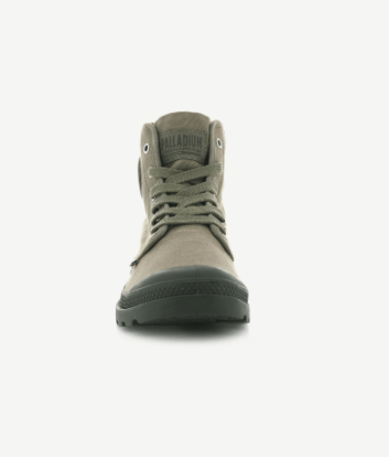 נעלי פלדיום קנבס חצי בצבע ירוק | 40-47 | PALLADIUM US PAMPA HIGH DUSKY GREEN 02352-308-M
