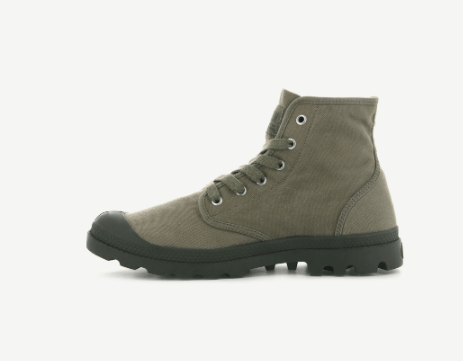נעלי פלדיום קנבס חצי בצבע ירוק | 40-47 | PALLADIUM US PAMPA HIGH DUSKY GREEN 02352-308-M