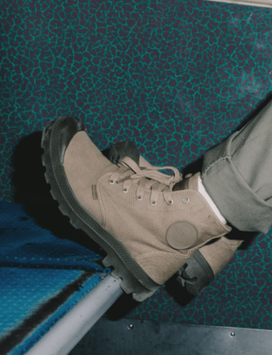 נעלי פלדיום קנבס חצי בצבע ירוק | 40-47 | PALLADIUM US PAMPA HIGH DUSKY GREEN 02352-308-M