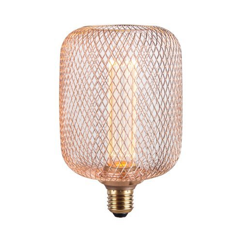   נורה מעוצבת גימור נחושת TIFFANY ROLL 4W תאורת אווירה חמה   