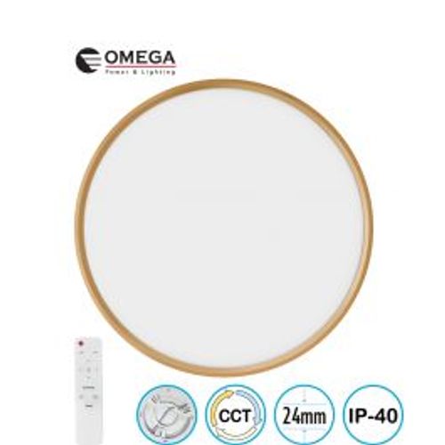 פאנל ELEMENT CCT זהב דק במיוחד כולל שלט 75W Omega