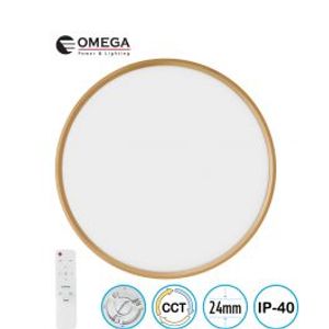 פאנל ELEMENT CCT זהב דק במיוחד כולל שלט 75W Omega