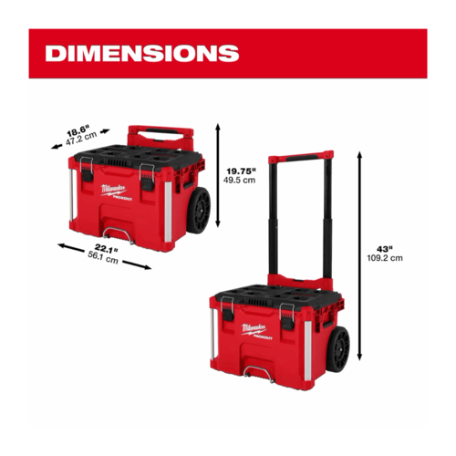 ארגז כלים פקאאוט נגרר של מילווקי PACKOUT Milwaukee 48-22-8427