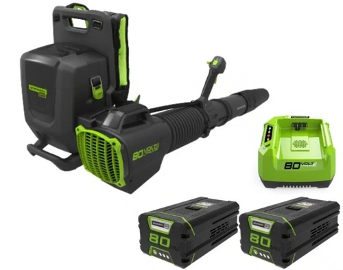 מפוח גב נטען GREENWORKS 80V PRO דגם 99769 עם מהירות אוויר 248 קמ