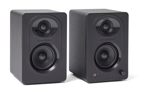 זוג מוניטורים לאולפן SAMSON MediaOne M30 Powered Studio Monitor