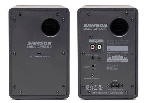 זוג מוניטורים לאולפן SAMSON MediaOne M30 Powered Studio Monitor