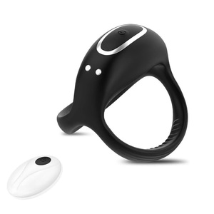 טבעת רטט כפולה עם שלט נטענת 10 מצבי רטט