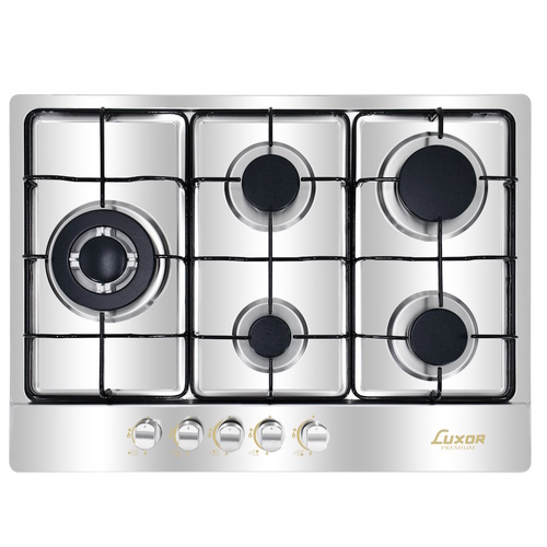 כיריים גז 5 להבות Luxor דגם LUX-705CI-L נירוסטה