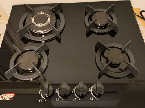כיריים יוקרתייות CHEF מבית NORMANDE‎ דגם GB6005GB זכוכית ‏שחורה