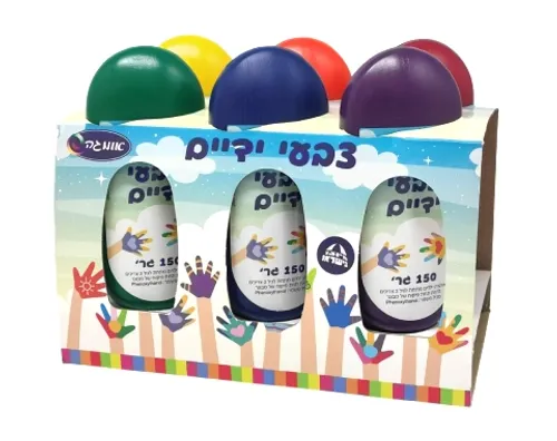 סט 6 צבעי ידיים - 150 גרם