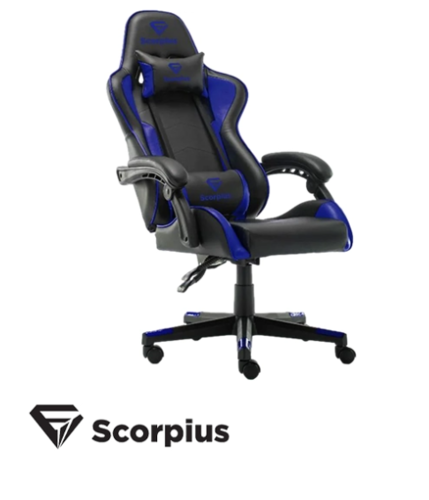 כיסא גיימינג SCORPIUS LIFE בצבע שחור וכחול 