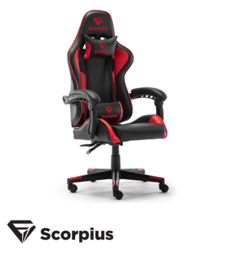 כיסא גיימינג SCORPIUS LIFE בצבע שחור ואדום
