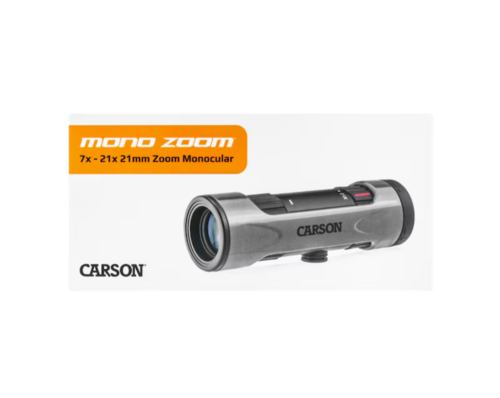 משקפת חד עינית עם זום 7-21X21 - CARSON עם חור הברגה לחצובה