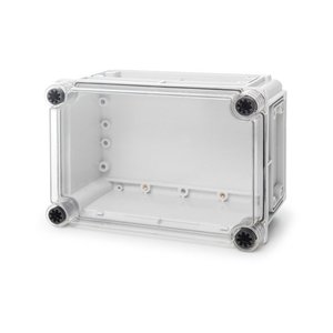  קופסת CI3 עם בסיס אפור, מכסה שקוף 250X175X150 
