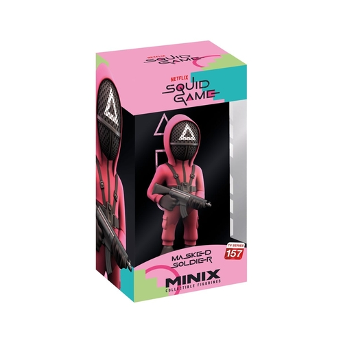 מיניקס MINIX פסלון אספנות משחקי הדיונון שומר במסכה (משולש) MINIX SQUID GAME MASKED GUARD