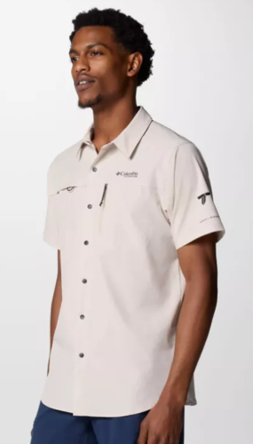 חולצה קצרה לגבר SUMMIT VALLEY WOVEN SS בז - Columbia