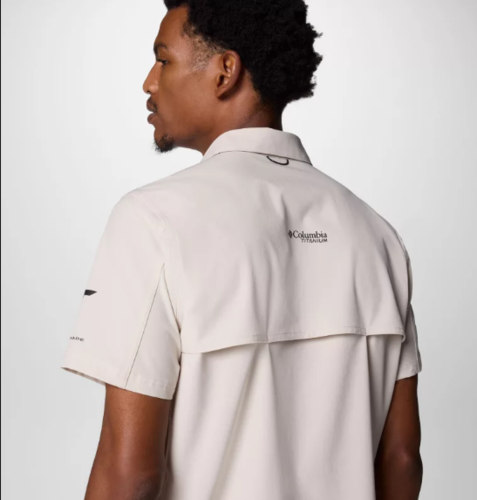 חולצה קצרה לגבר SUMMIT VALLEY WOVEN SS בז - Columbia