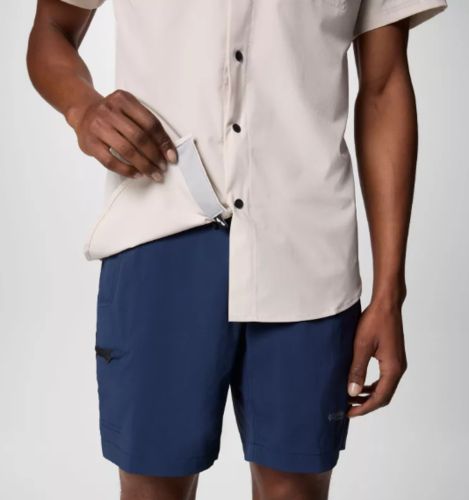 חולצה קצרה לגבר SUMMIT VALLEY WOVEN SS בז - Columbia